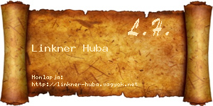 Linkner Huba névjegykártya